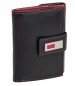 Preview: Damen Leder Geldbörse Wallet  Schwarz ROT 62 Neu OVP